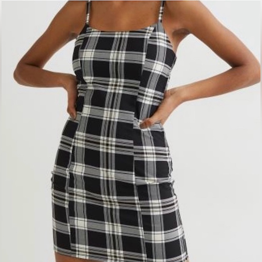H&M Plaid Dress Size M